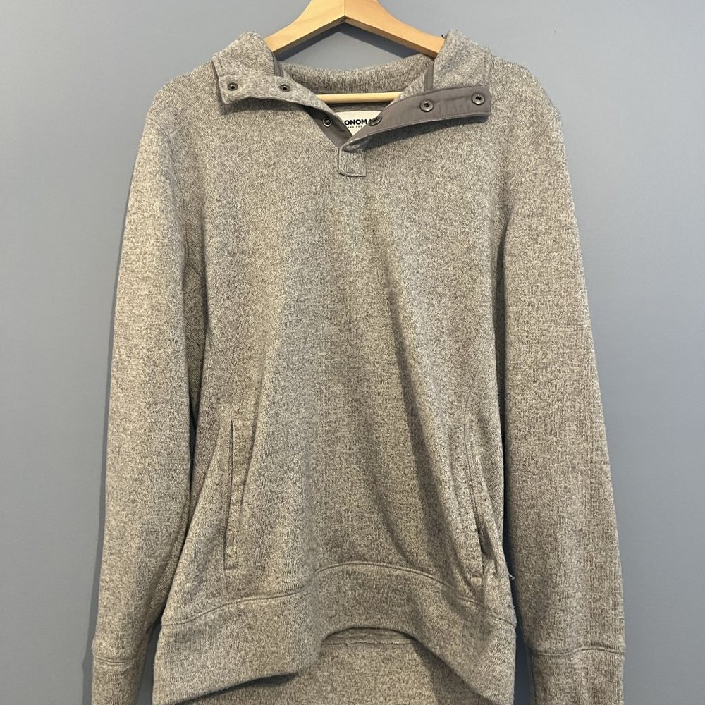 Sonoma Casual Sweater Gray M Buttoned Collar